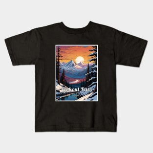 Lookout Pass ski Idaho usa Kids T-Shirt